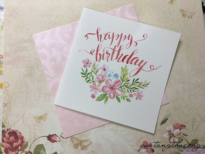 Thiệp in Happy birthday 8